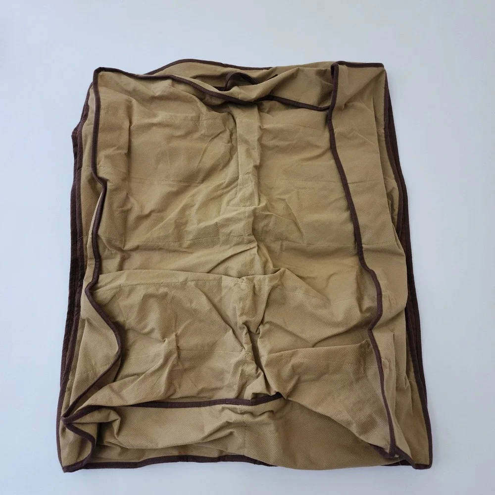 Underbed Shoe Organizer Storage Bag 12 Compartment Clear‎ Zipper Top Tan Brown